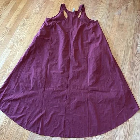 Athleta Sleeveless Travel Maxi Dress Size XL Maroon - Picture 2 of 10